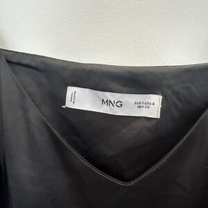 Mango Black Satin Dress 3/4
